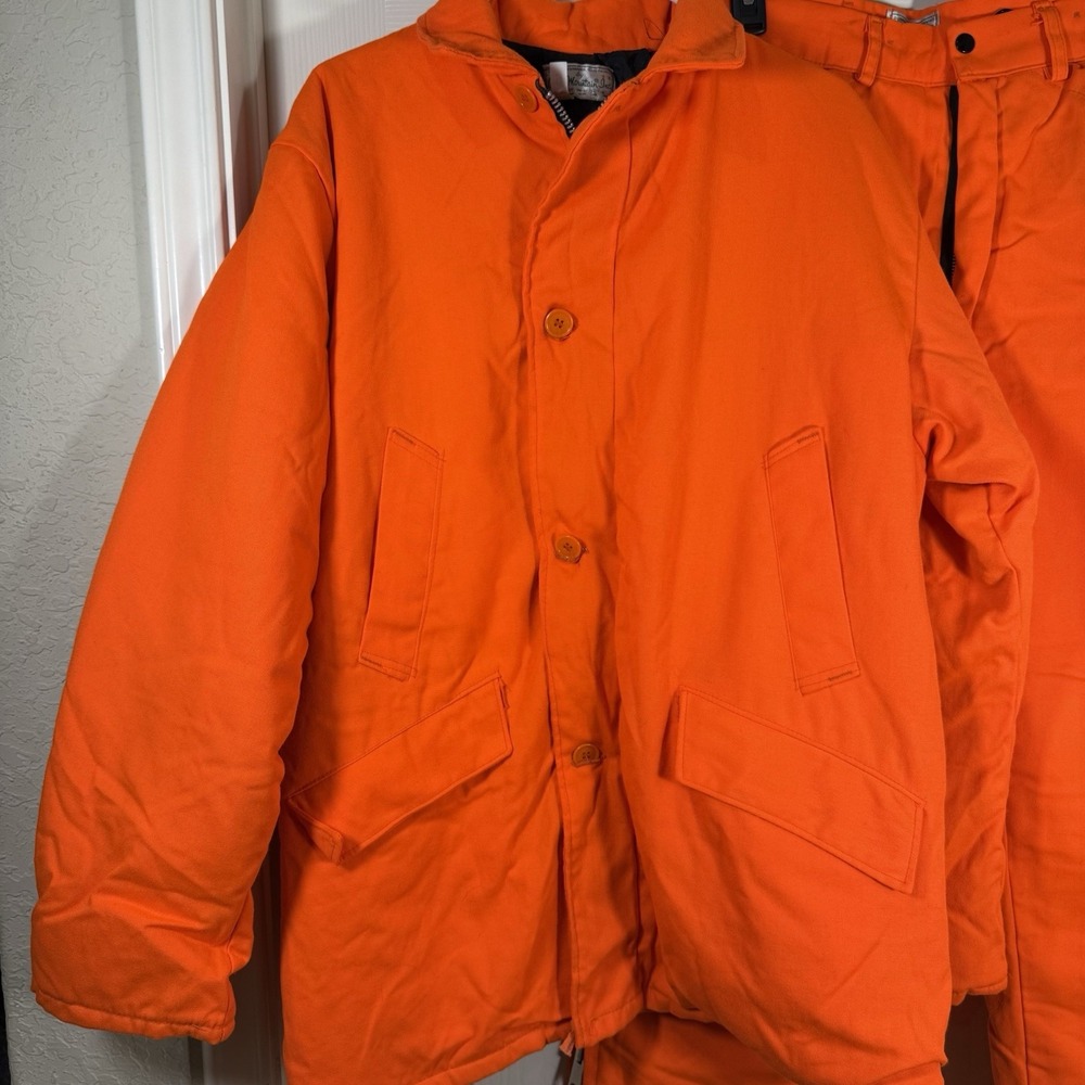 Gander Mountain Jacket (46) & Pants (32) Blaze Orange Insulated‎ Heavy Hunting